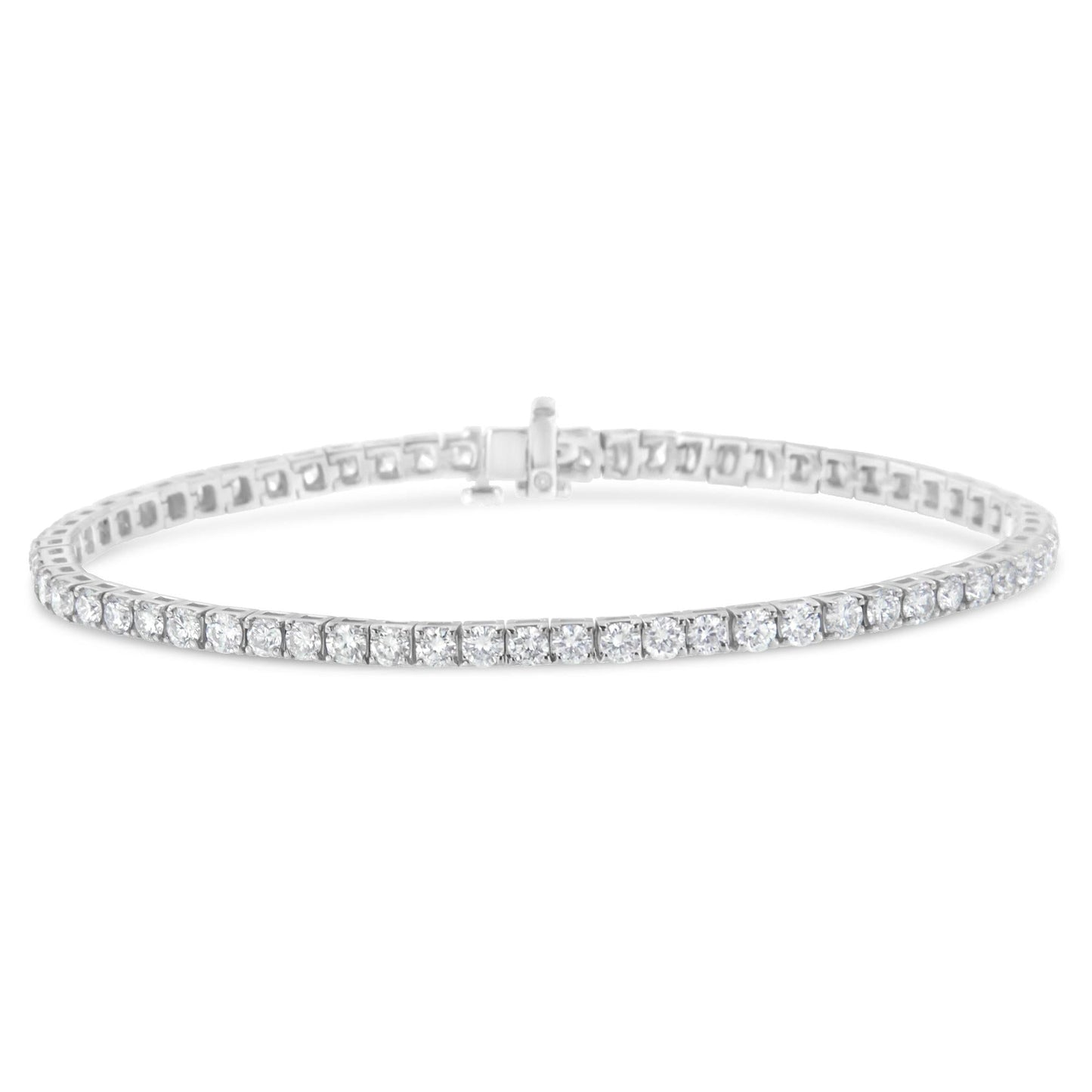 IGI Certified Diamond 14K White Gold Classic Tennis Bracelet – Choice of Carat