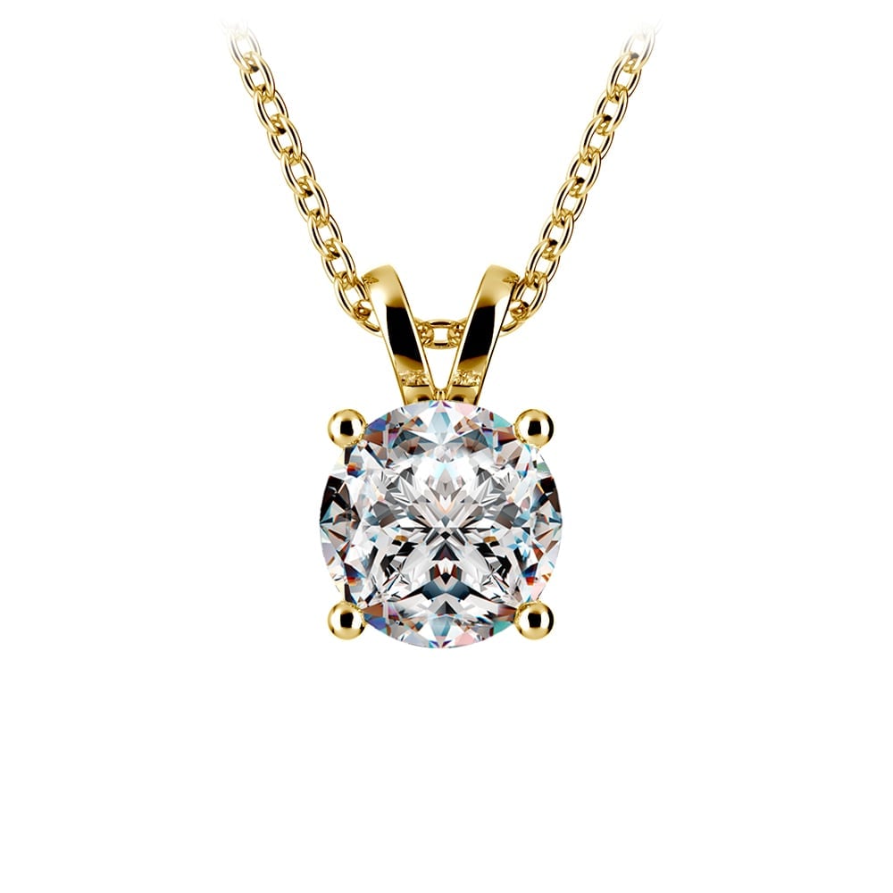 AGI Certified 2.00 CTW Lab Grown Diamond Solitaire Pendant in 14K Gold (G-VS)