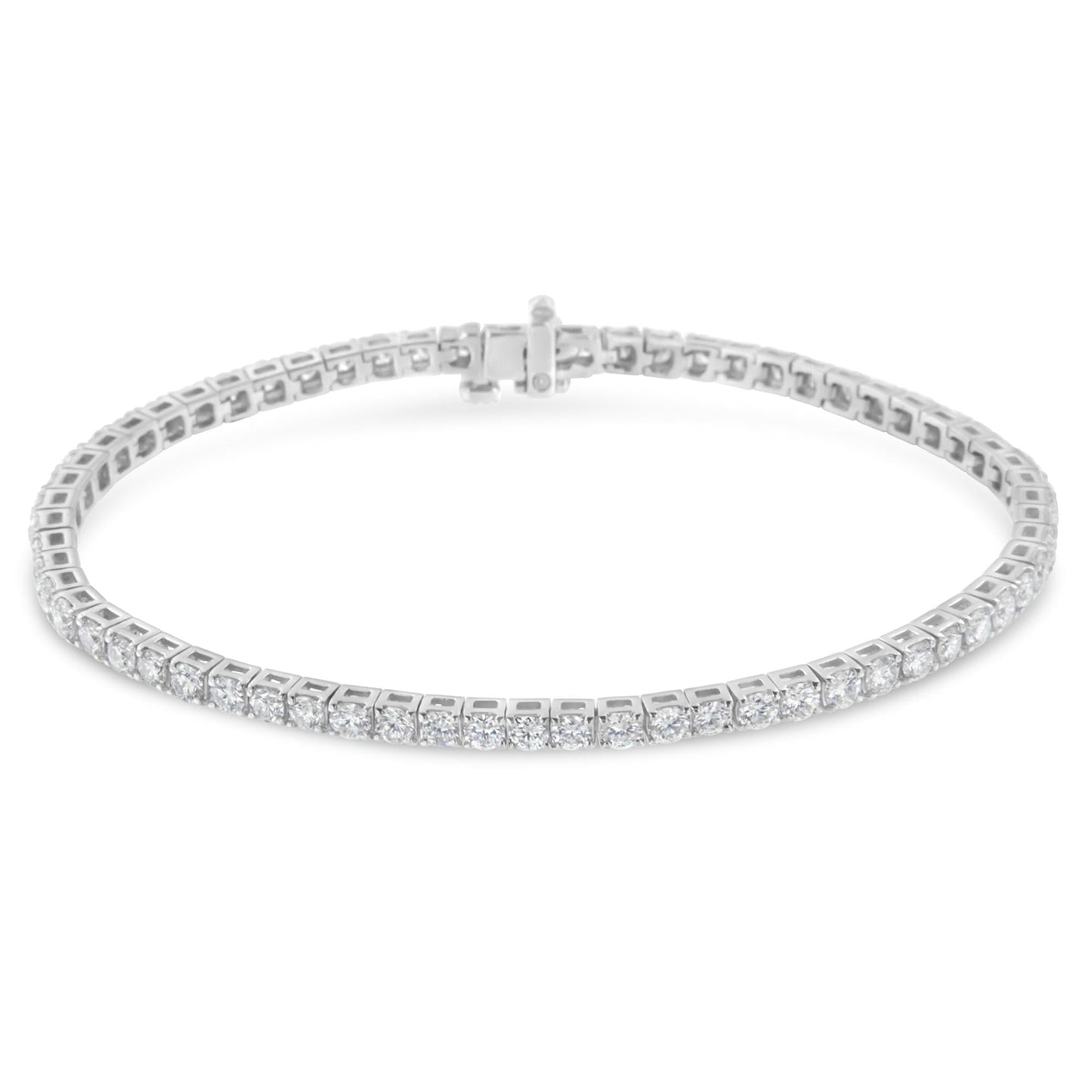 IGI Certified Diamond 14K White Gold Classic Tennis Bracelet – Choice of Carat