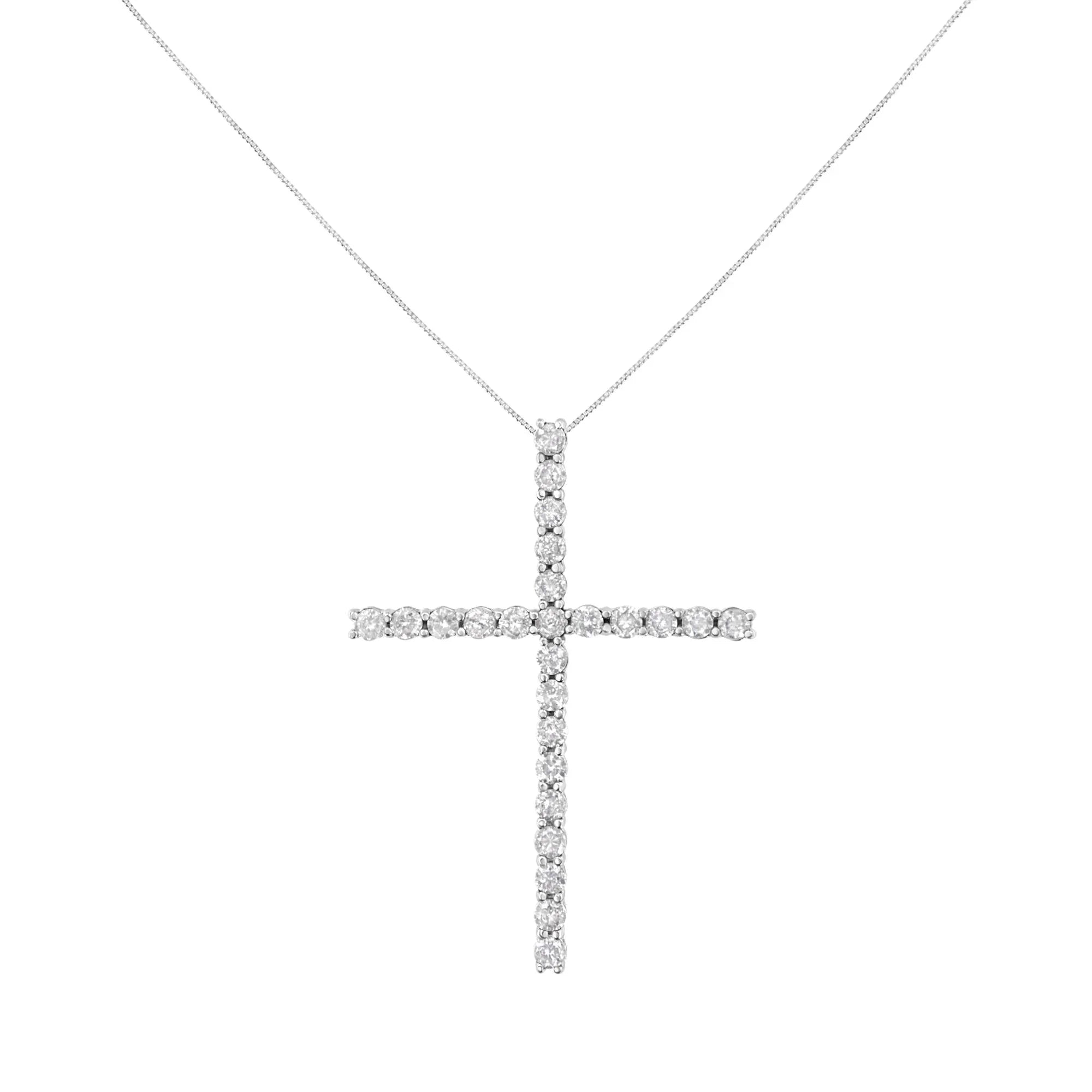 Diamond Cross Pendant Necklace - Luxury Jewelry