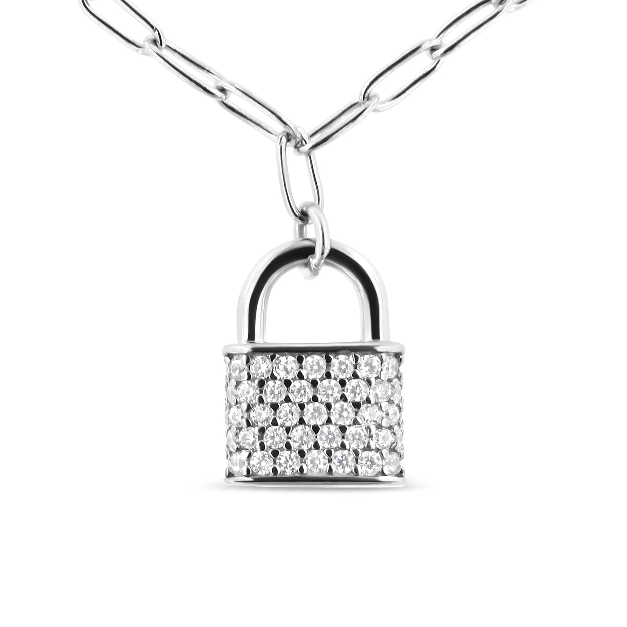 Diamond Lock Pendant Necklace - Luxury Jewelry