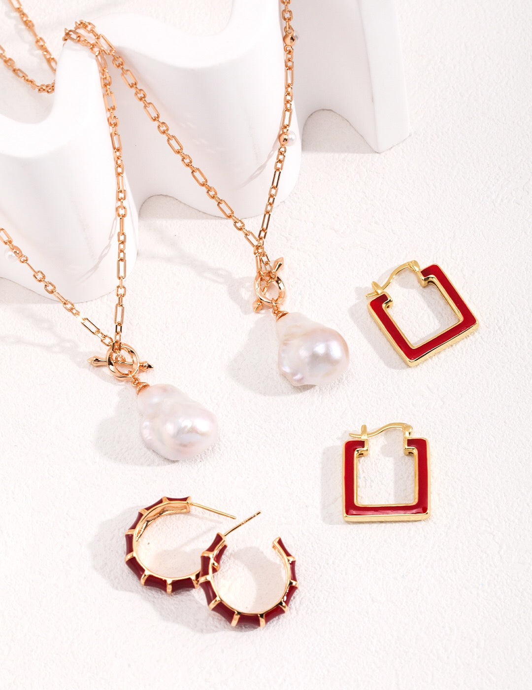 Handmade Pearl Pendant Necklace, 18K Gold Vermeil on Silver, 60cm, Gift Box