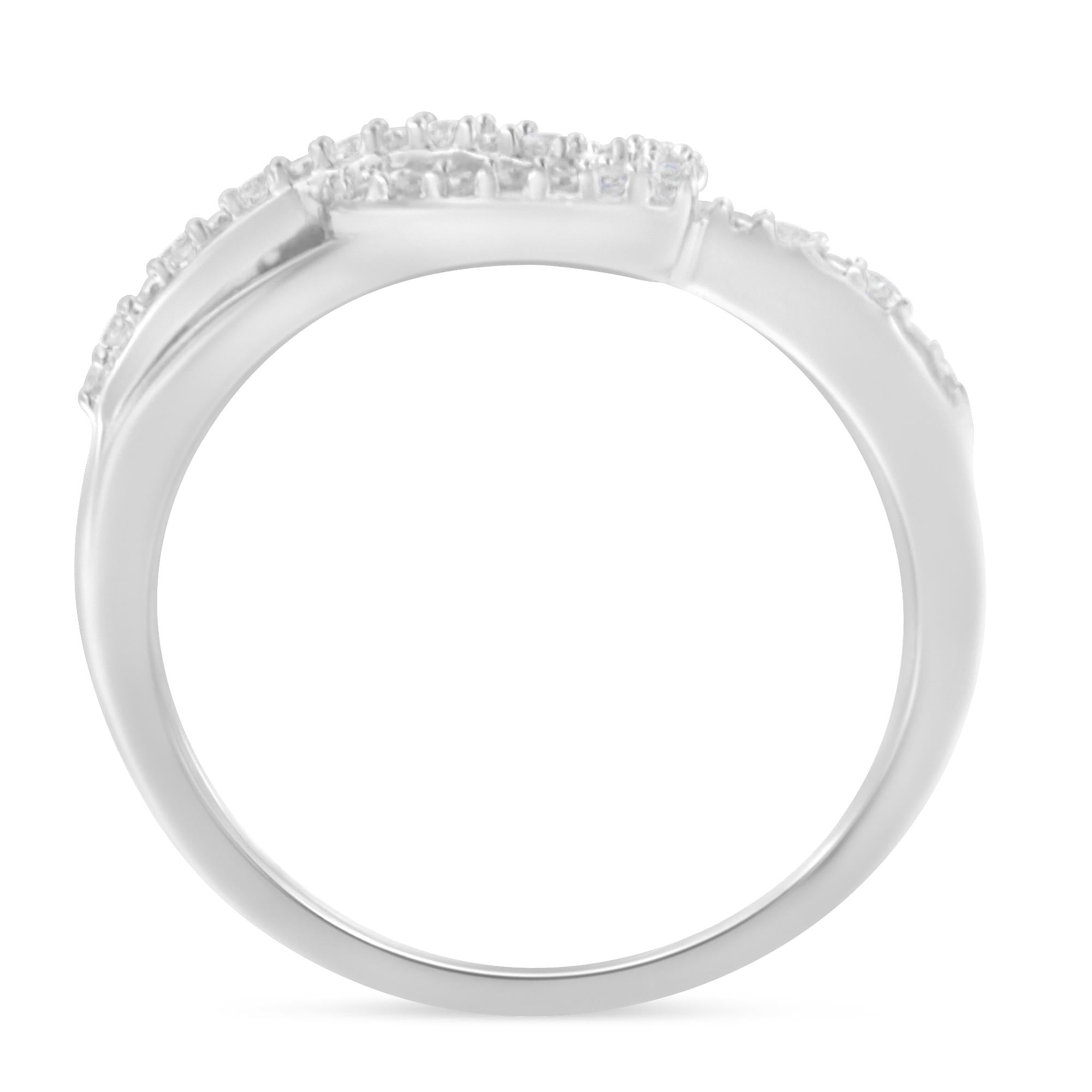 Diamond Heart Leaf Bypass Ring - Luxury Jewelry