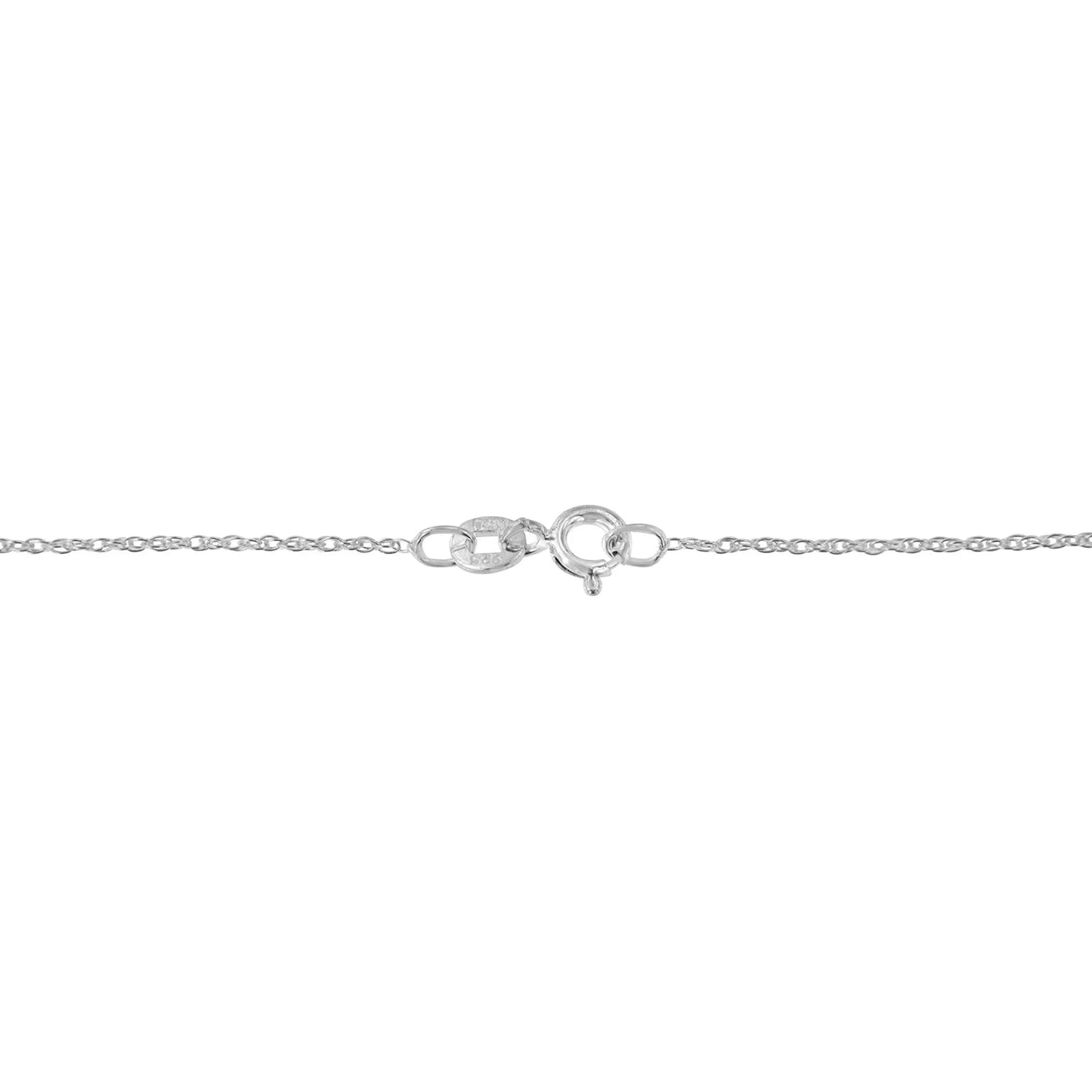 10K Gold 1/2 Cttw Round Bagutte-Cut Diamond Teardrop 18" Pendant Necklace