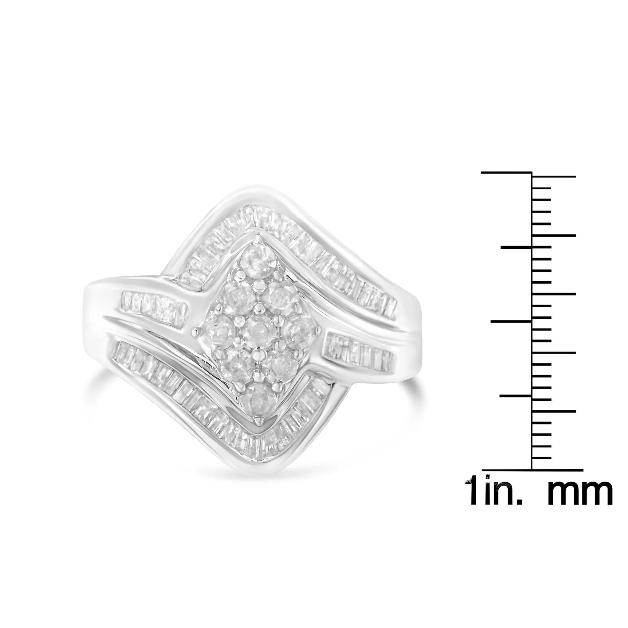 Diamond Bypass Cluster Ring - Luxury Jewelry