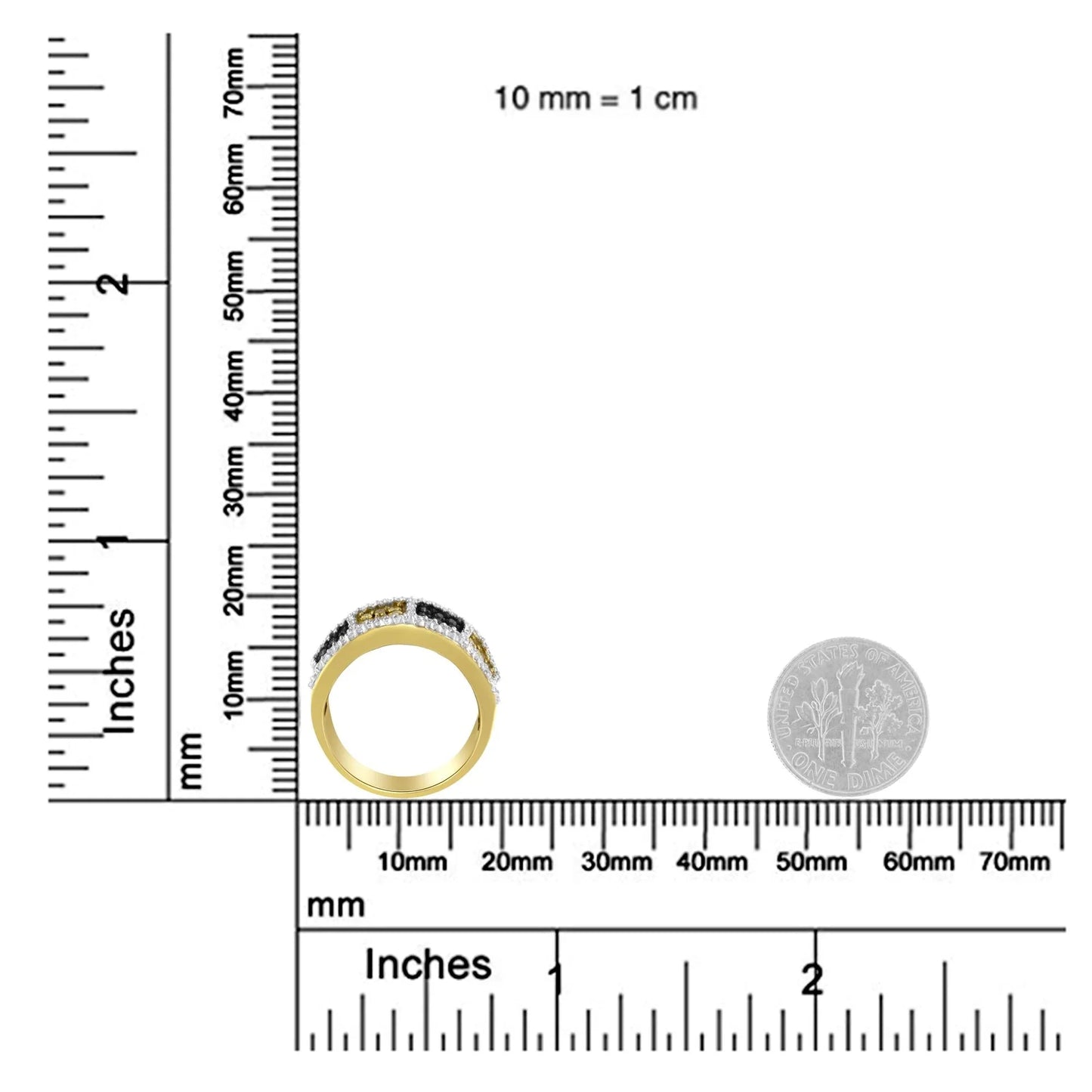 14KT Yellow Gold Champagne & Yellow Diamond Band Ring, 1.5 Cttw, H-I, I1-I2
