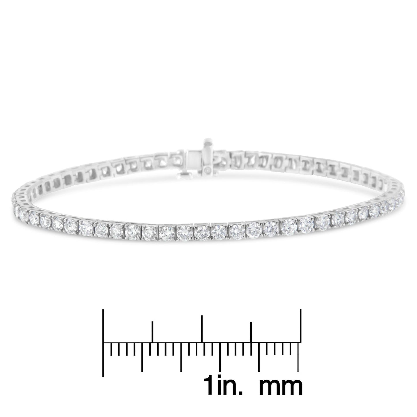 IGI Certified Diamond 14K White Gold Classic Tennis Bracelet – Choice of Carat