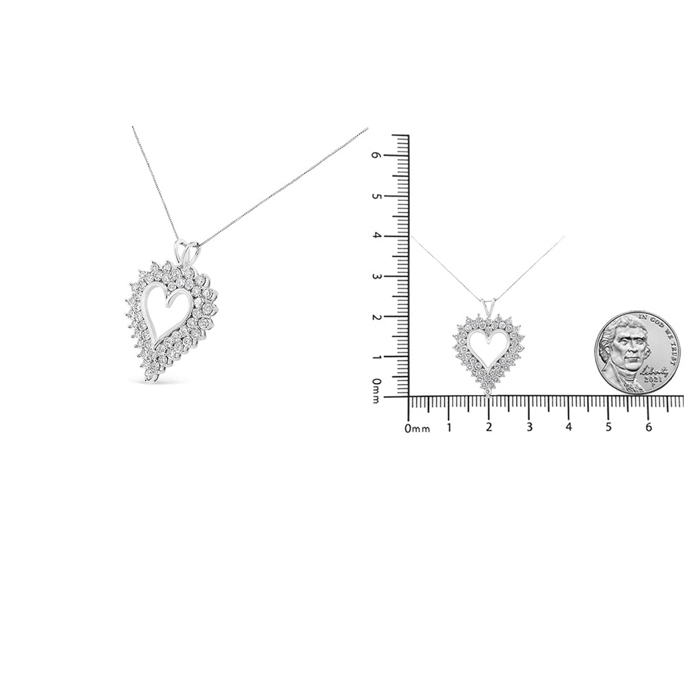 Sterling Silver Diamond Heart Pendant Necklace – Luxury Jewelry