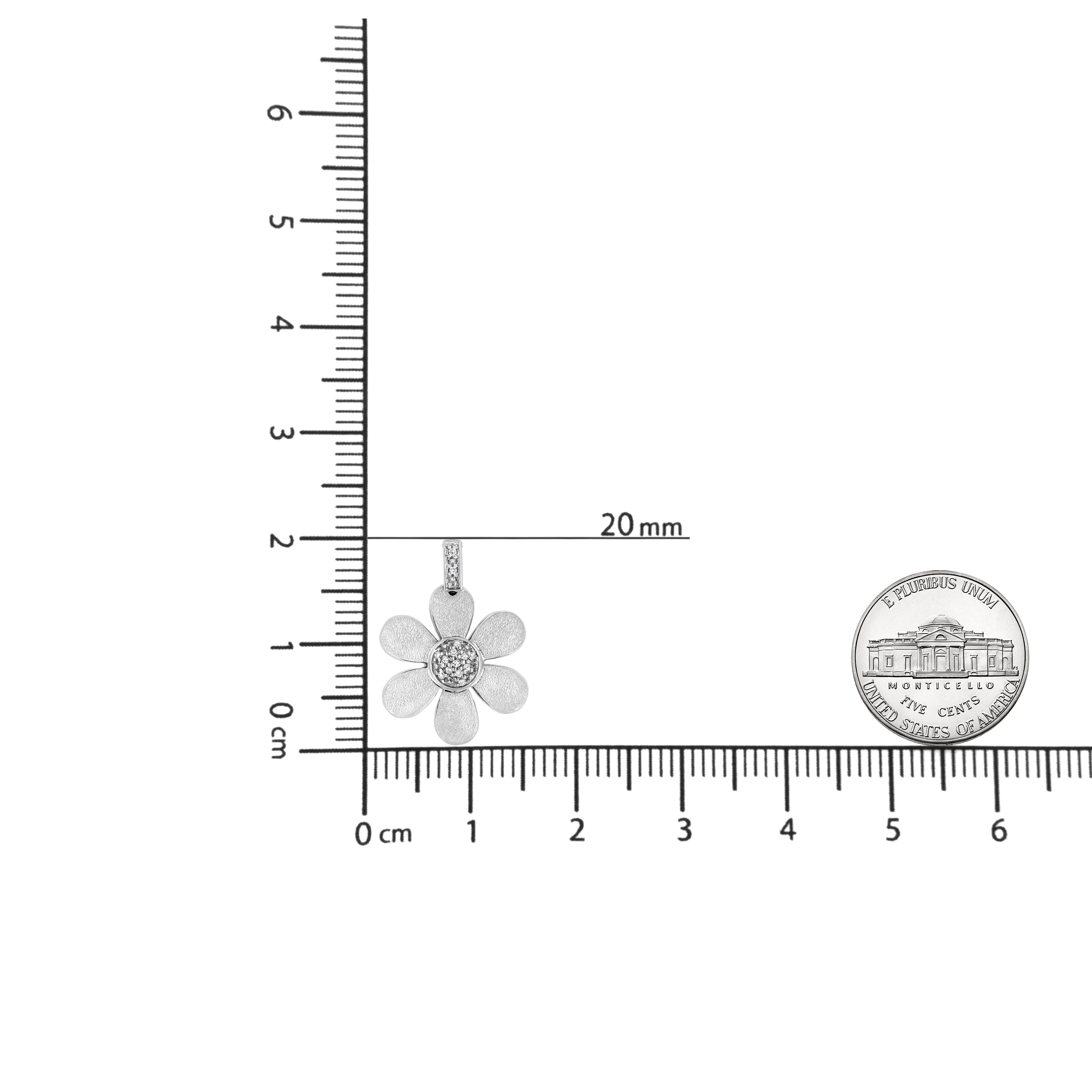 Sterling Silver Pave Diamond Flower Pendant Necklace – Luxury Jewelry