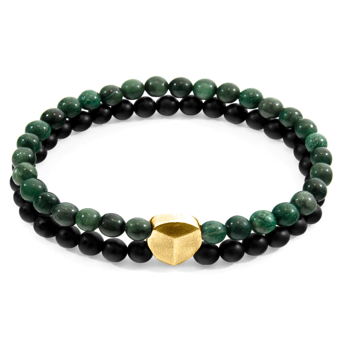 Green Jade Iguazu Bracelet – 9ct Yellow Gold & Natural Gemstone Beads