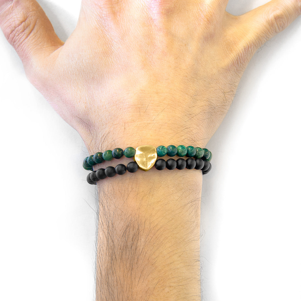 Green Jade Iguazu Bracelet – 9ct Yellow Gold & Natural Gemstone Beads