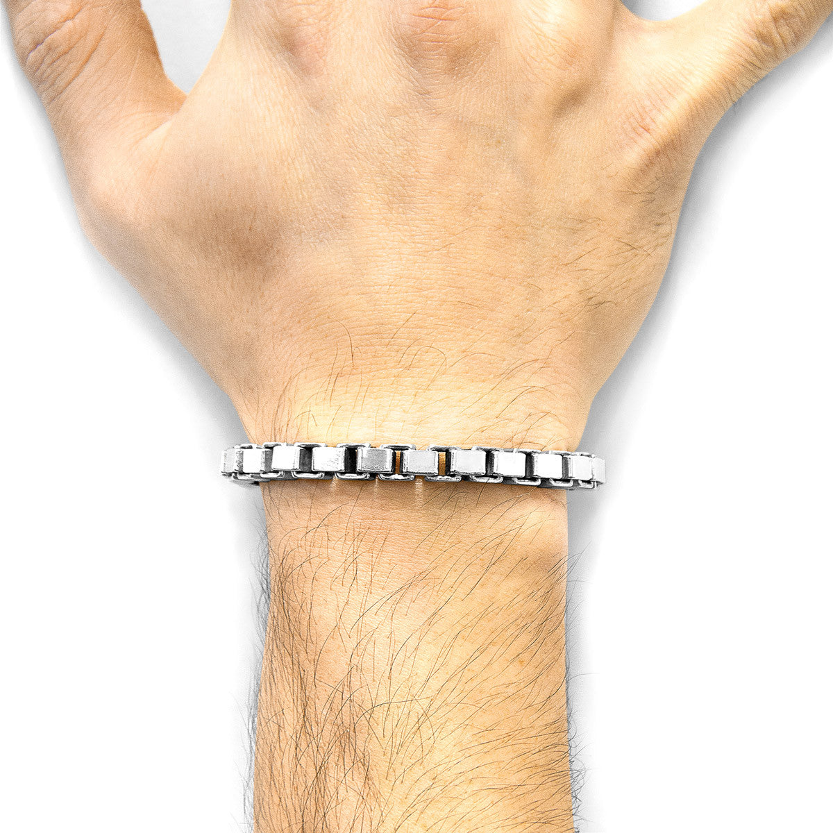 Lateen Sail Silver Chain Bangle – Nautical-Inspired Sterling Silver Design