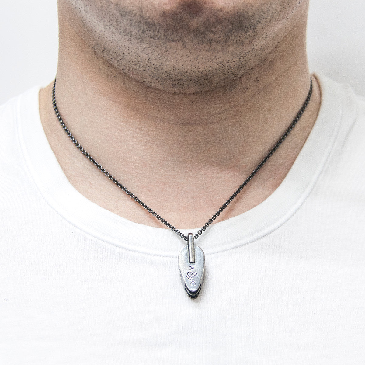 Tyne Pulley Pendant Necklace in .925 Silver by ANCHOR & CREW, Made in Britain