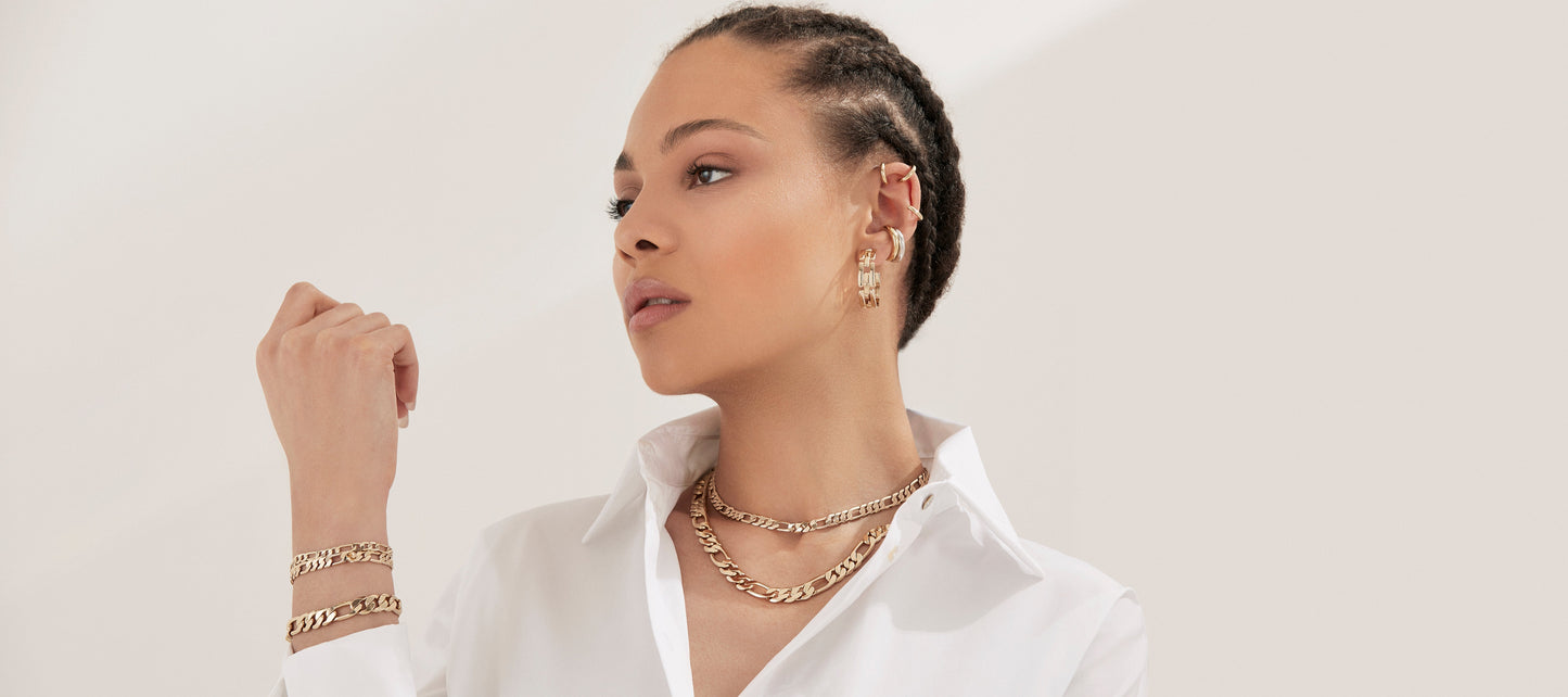 Baby Axel Chain Necklace by Eklexic – Sterling Silver with Minimalist Design