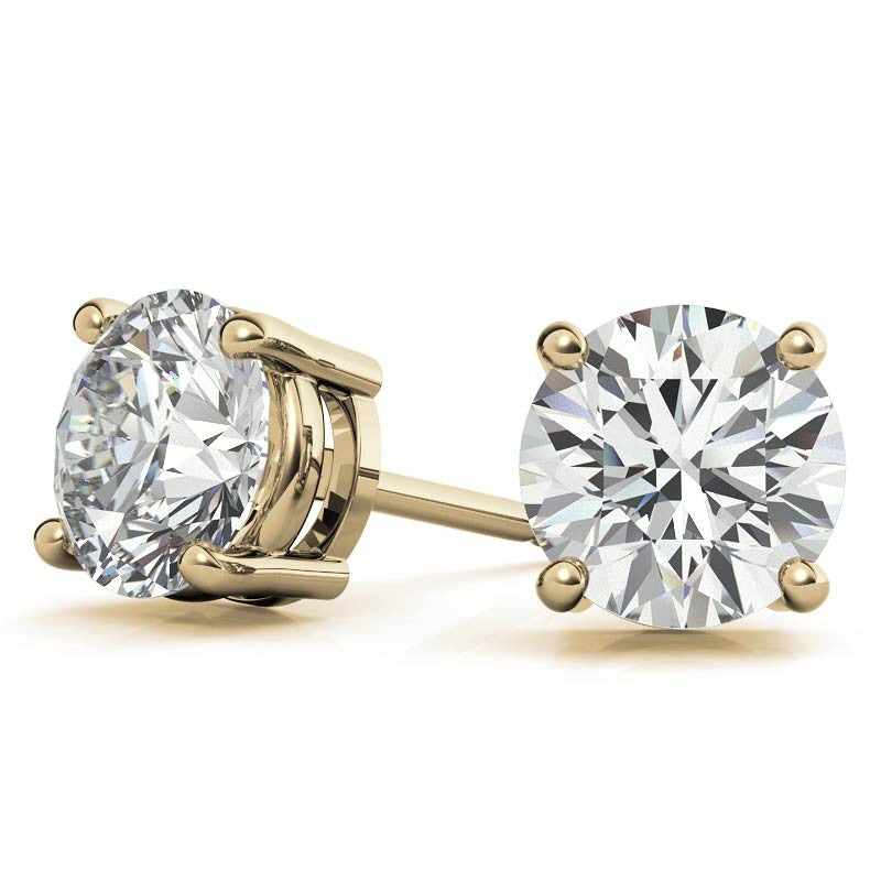 0.50 CTW AGI Certified Lab Grown Diamond (G-Vs) Stud Earrings in Choice of 14K White or Yellow Gold