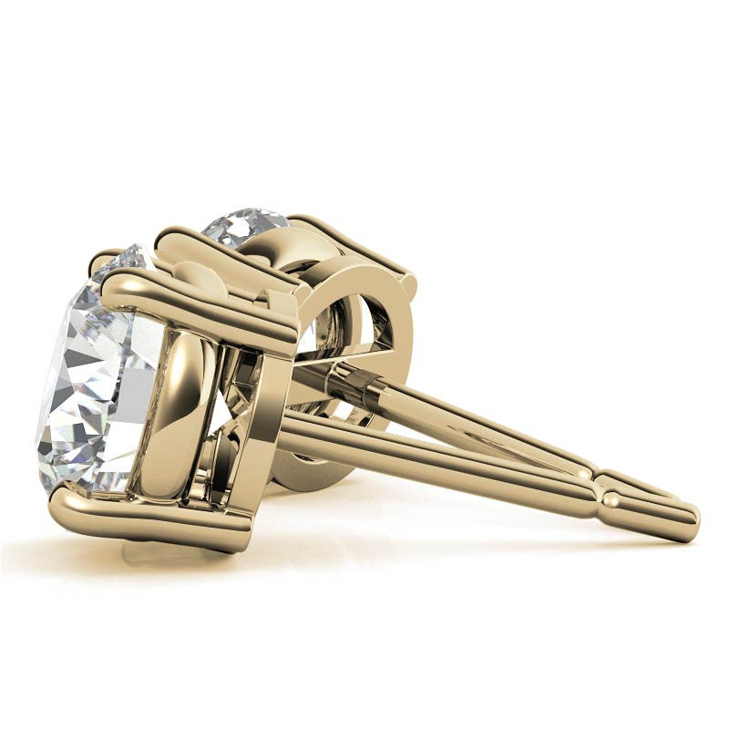 0.50 CTW AGI Certified Lab Grown Diamond (G-Vs) Stud Earrings in Choice of 14K White or Yellow Gold