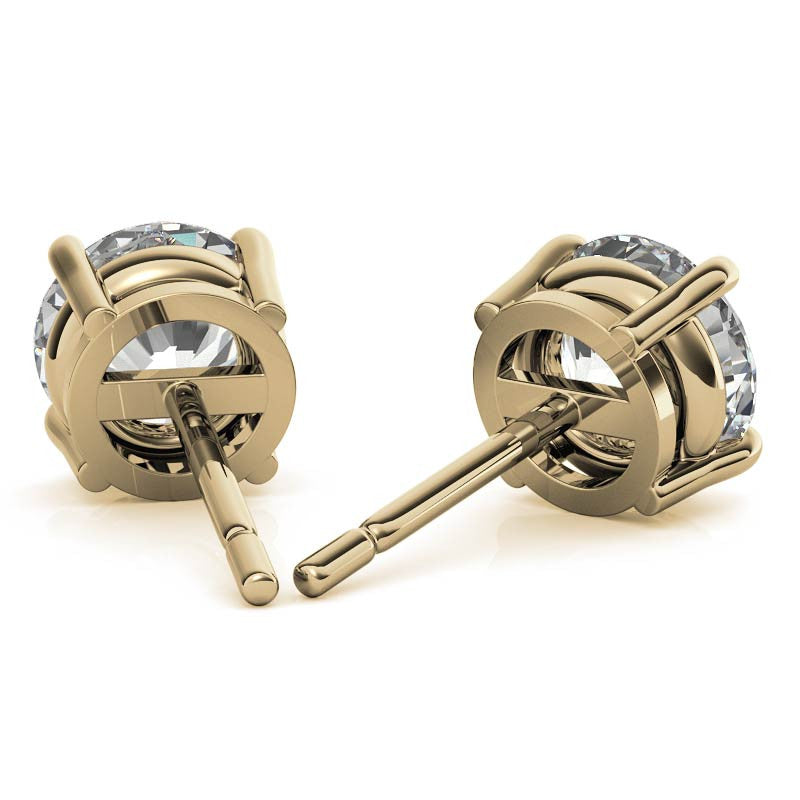 0.50 CTW AGI Certified Lab Grown Diamond (G-Vs) Stud Earrings in Choice of 14K White or Yellow Gold