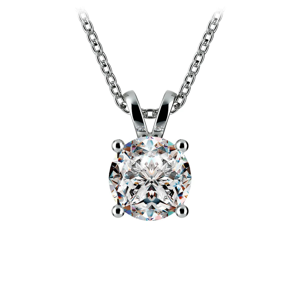 AGI Certified 2.00 CTW Lab Grown Diamond Solitaire Pendant in 14K Gold (G-VS)