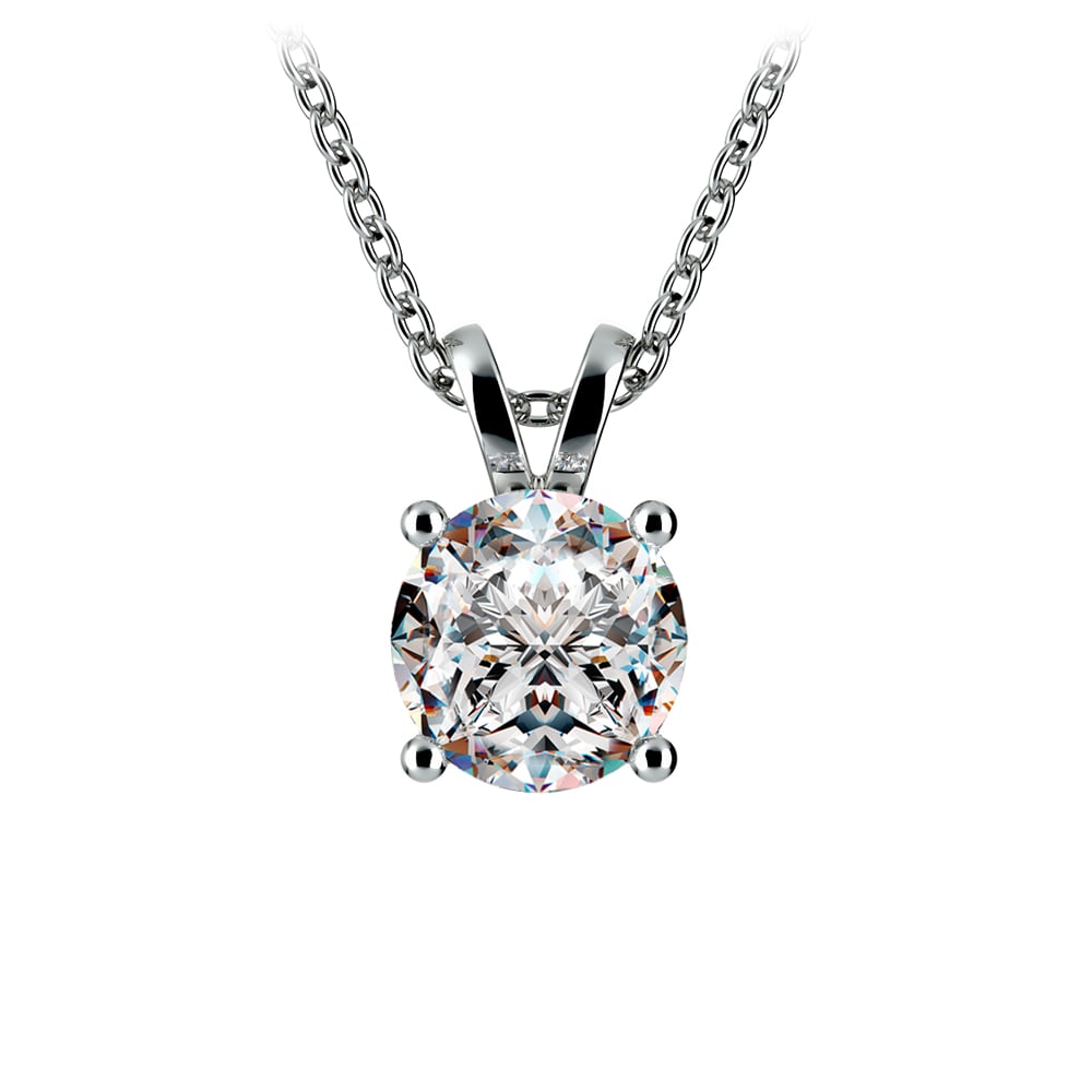AGI Certified 2.00 CTW Lab Grown Diamond Solitaire Pendant in 14K Gold (G-VS)