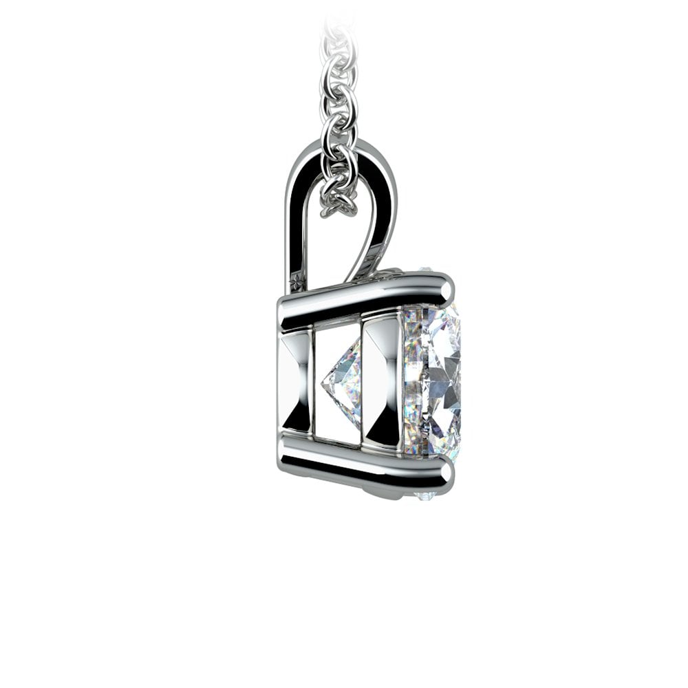 AGI Certified 2.00 CTW Lab Grown Diamond Solitaire Pendant in 14K Gold (G-VS)