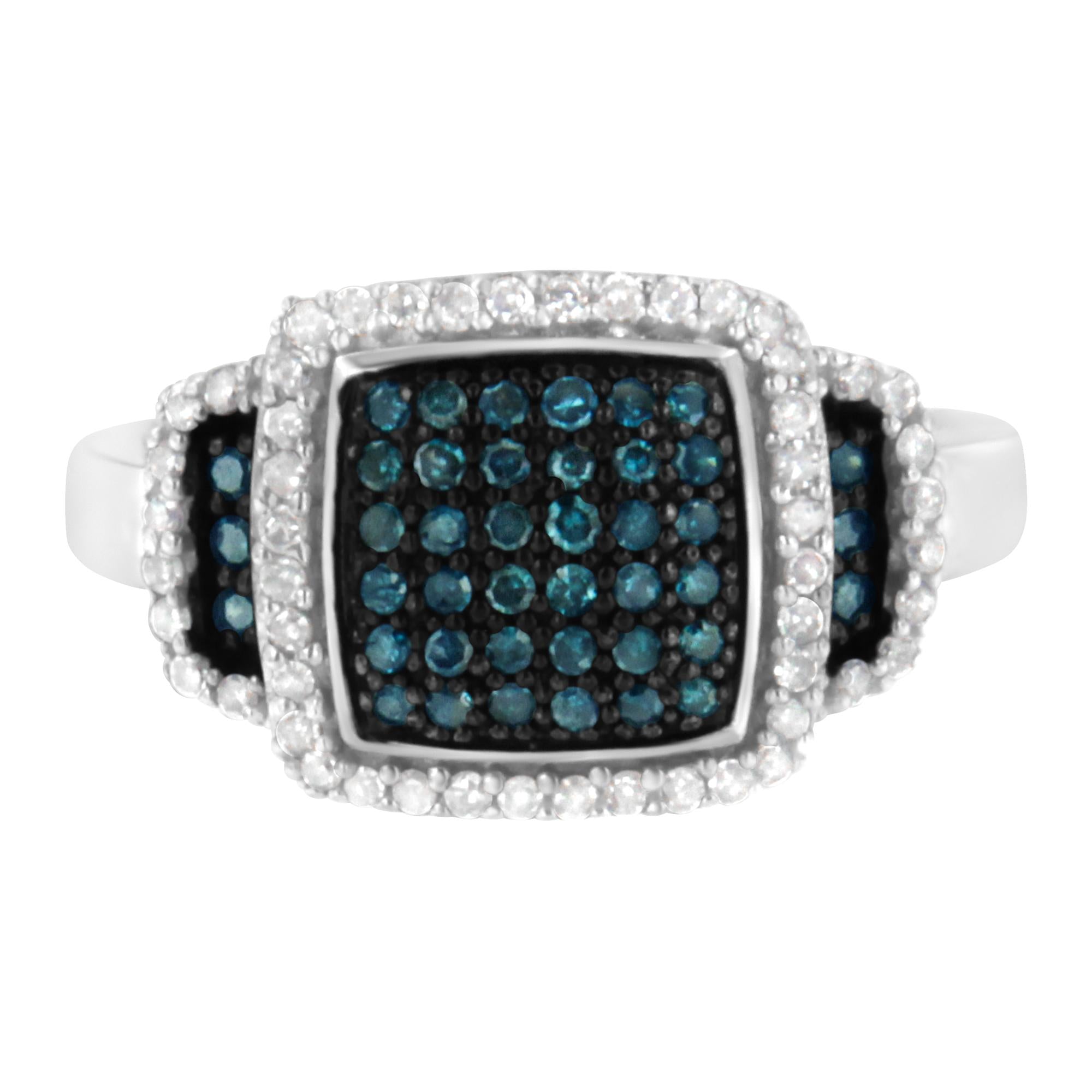 Sterling Silver  Diamond Crisscross Bridal Set Ring (H-I, I1-I2) - Luxury Jewelry