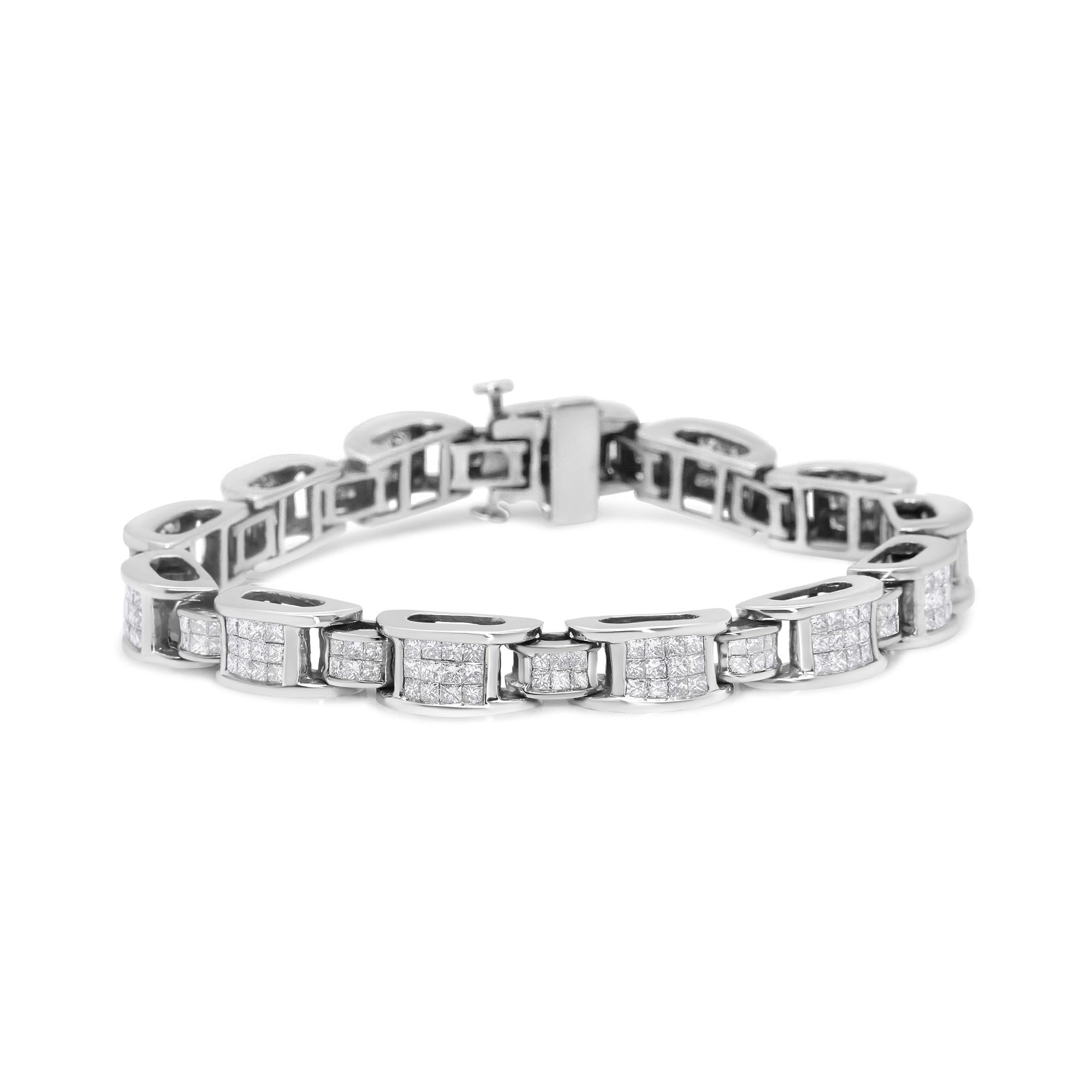 Princess Cut Diamond Invisible Set Tennis Bracelet - Luxury Jewelry