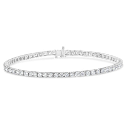 IGI Certified Diamond 14K White Gold Classic Tennis Bracelet – Choice of Carat