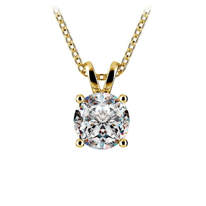 AGI Certified 2.00 CTW Lab Grown Diamond Solitaire Pendant in 14K Gold (G-VS)