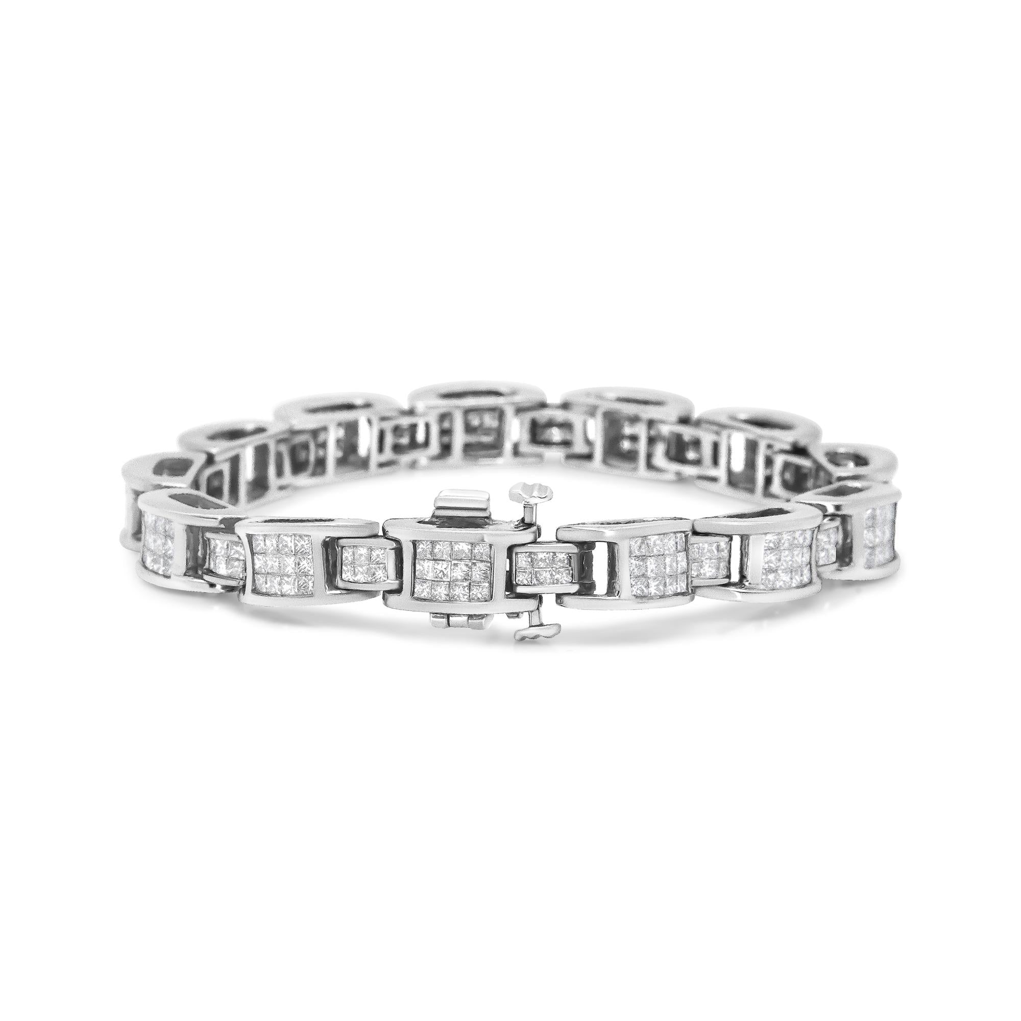 Princess Cut Diamond Invisible Set Tennis Bracelet - Luxury Jewelry