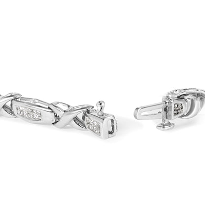 Infinite Jewels Fine Silver Bracelet with Diamond Accents