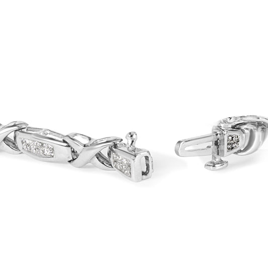Infinite Jewels Fine Silver Bracelet with Diamond Accents