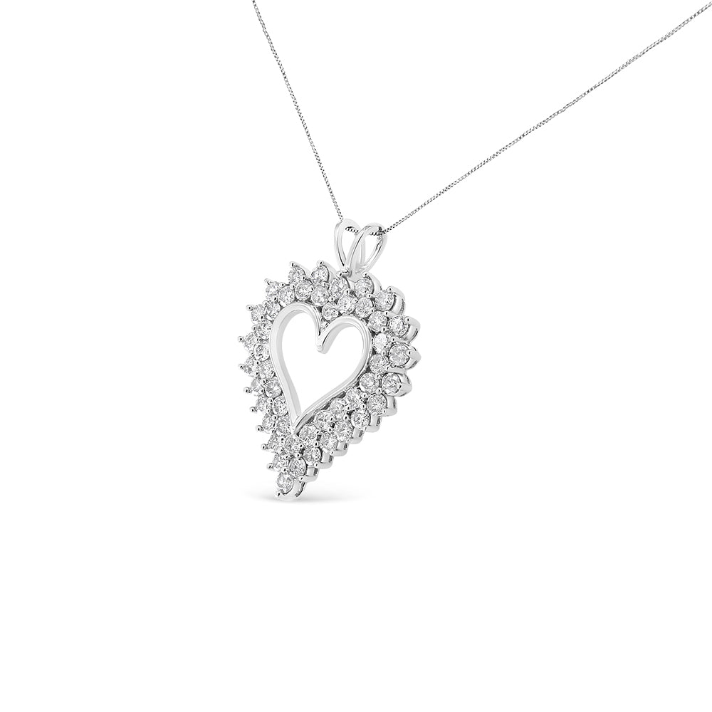 Sterling Silver Diamond Heart Pendant Necklace – Luxury Jewelry