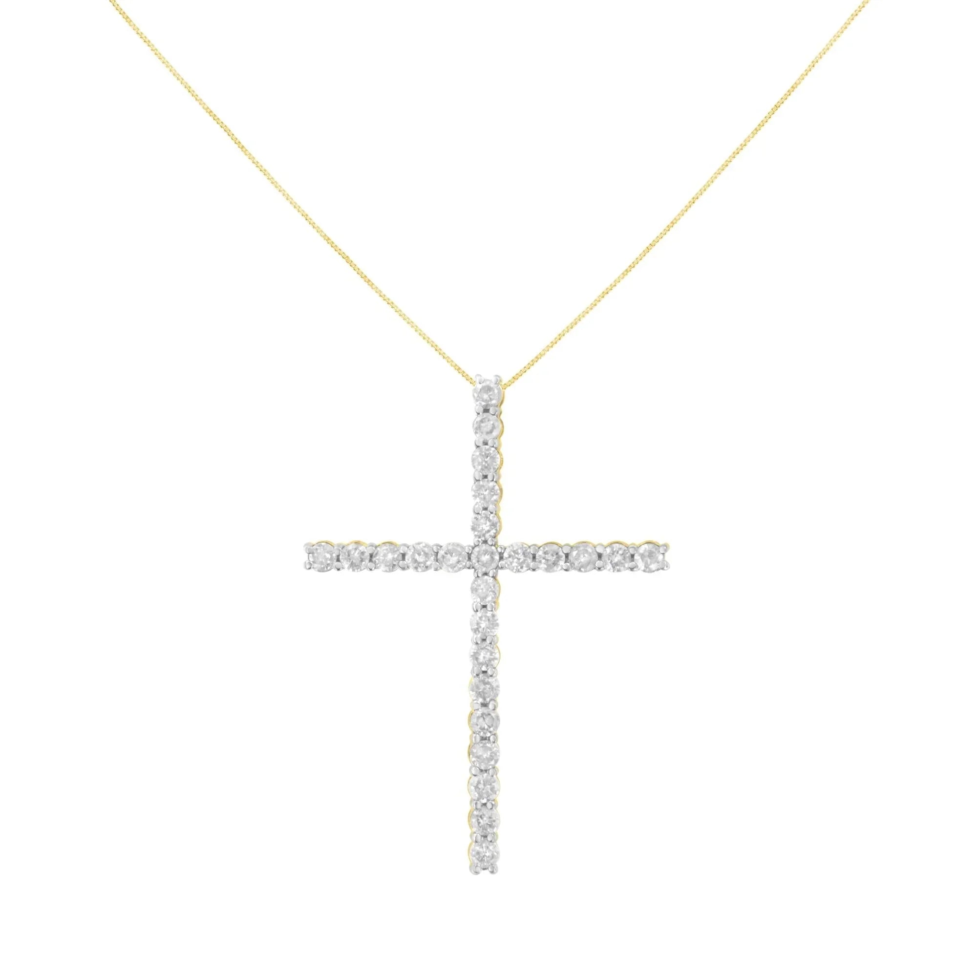 Diamond Cross Pendant Necklace - Luxury Jewelry