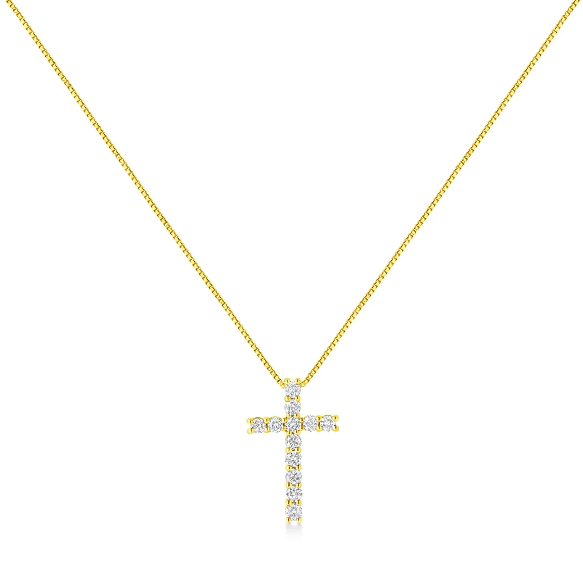 Diamond Cross 18" Pendant Necklace - Luxury Jewelry