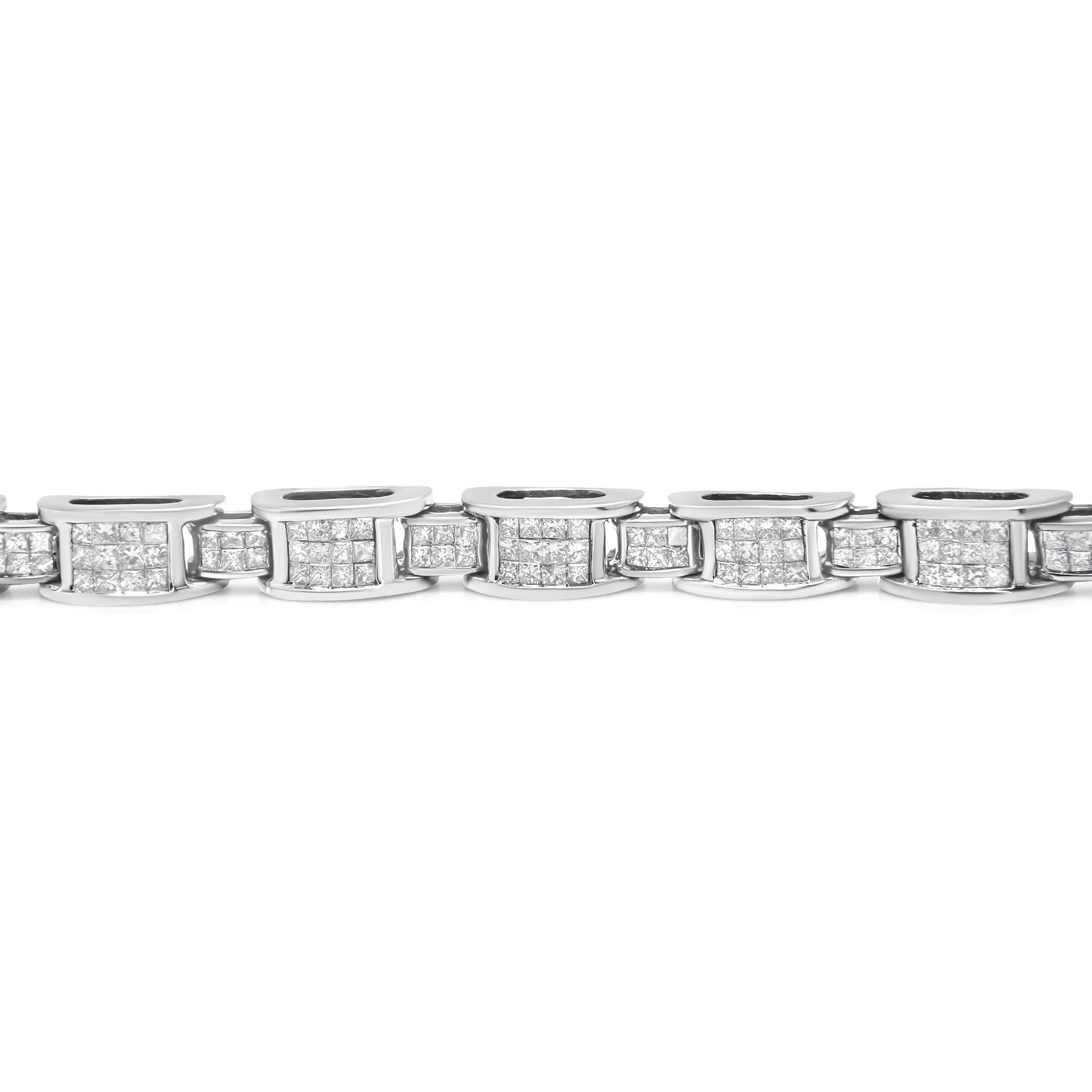 Princess Cut Diamond Invisible Set Tennis Bracelet - Luxury Jewelry
