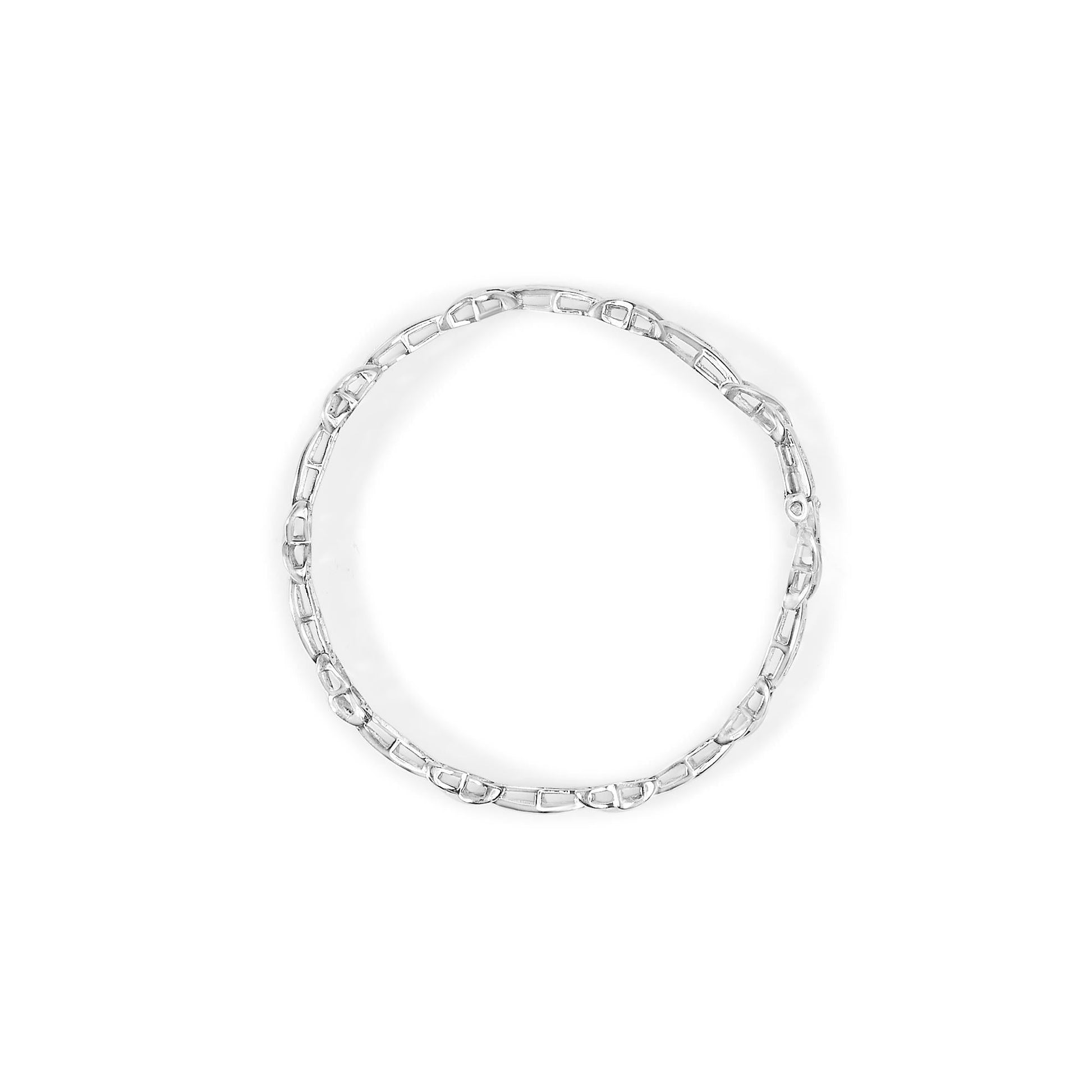 Infinite Jewels fine silver chain bracelet with interlocking links for elegant style
