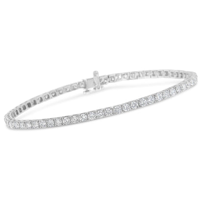IGI Certified Diamond 14K White Gold Classic Tennis Bracelet – Choice of Carat