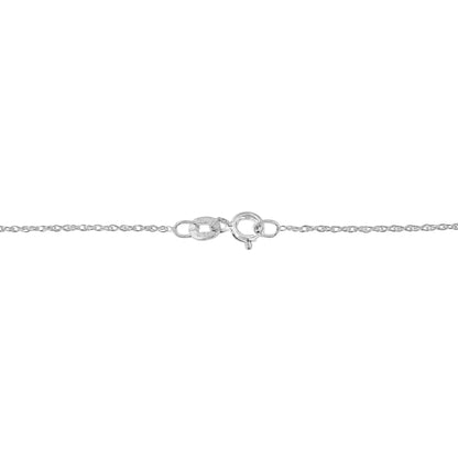 10K Gold 1/2 Cttw Round Bagutte-Cut Diamond Teardrop 18" Pendant Necklace
