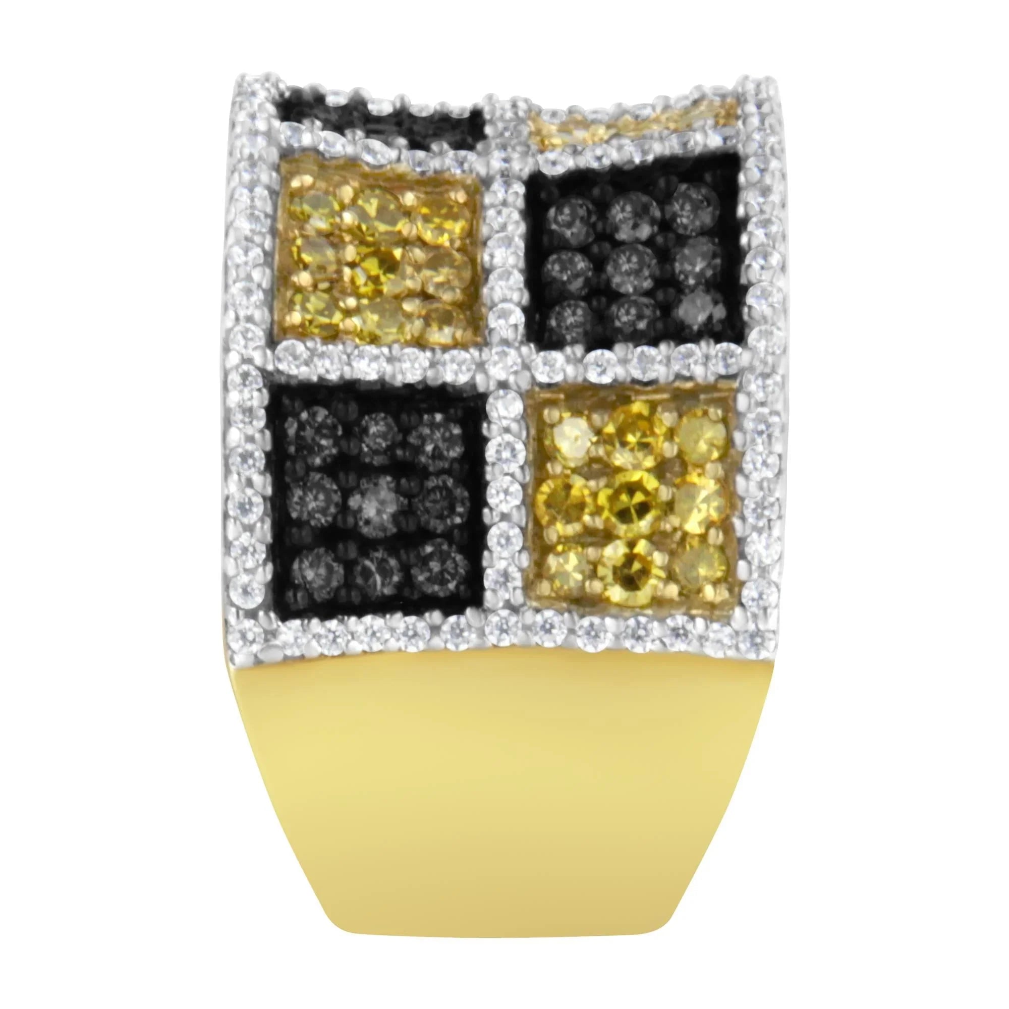Yellow Gold Champagne & Yellow Diamond Band Ring - Luxury Jewelry