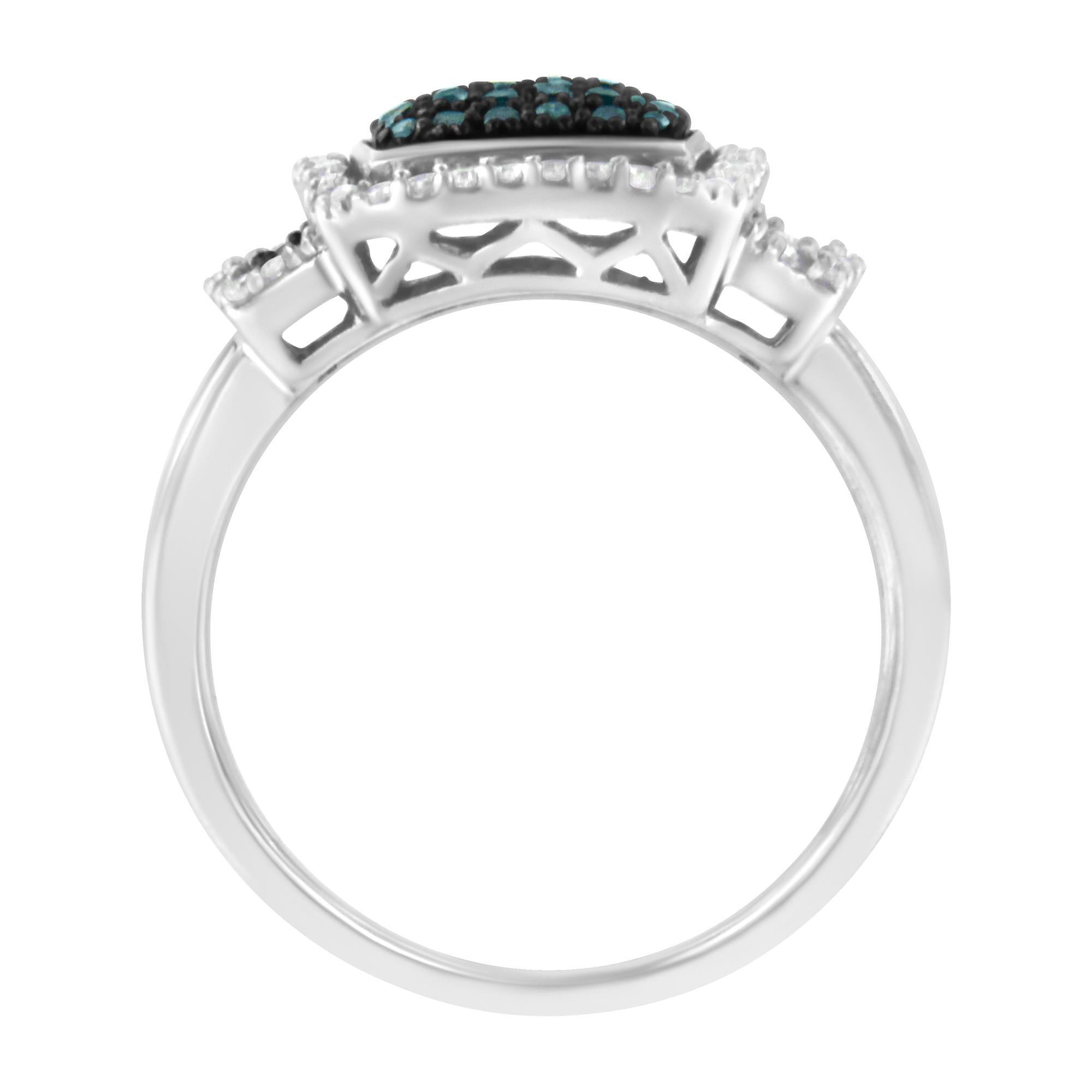 Sterling Silver  Diamond Crisscross Bridal Set Ring (H-I, I1-I2) - Luxury Jewelry
