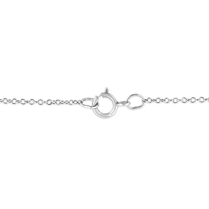 925 Silver Starfish Pendant Necklace, Diamond Accents, 18in, I-J/I1-I2
