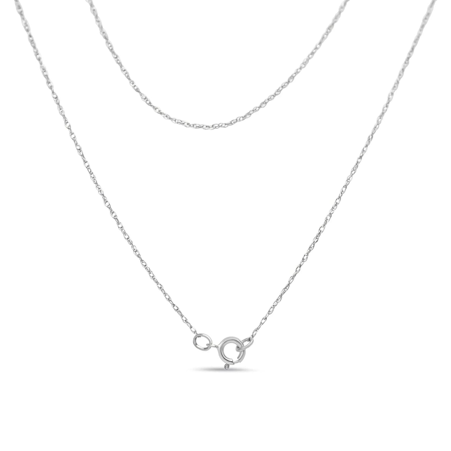 .925 Sterling Silver 1/4 Cttw Diamond Lock Pendant Necklace With Paperclip Chain