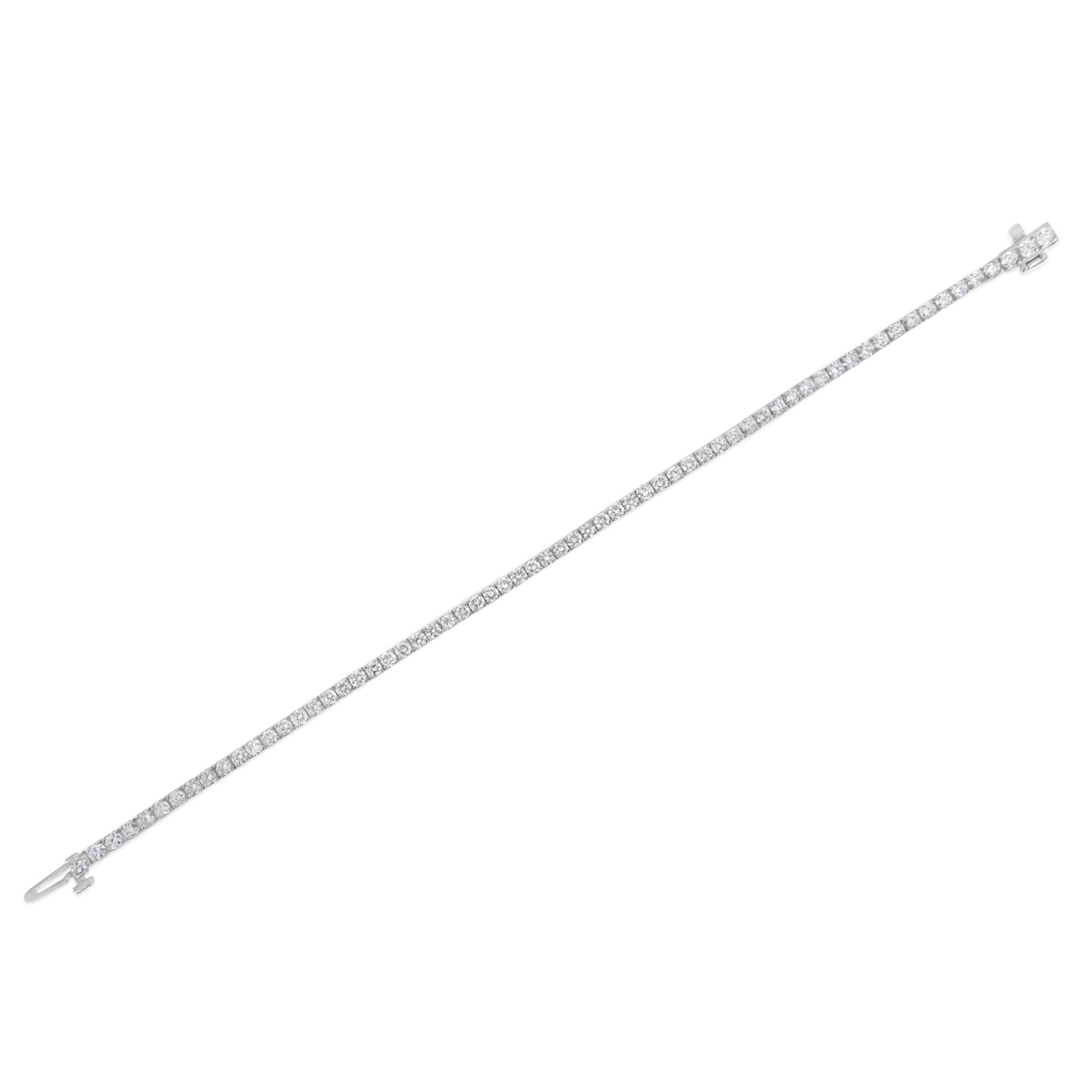 14K White Gold Classic Tennis Bracelet  - Luxury Jewelry