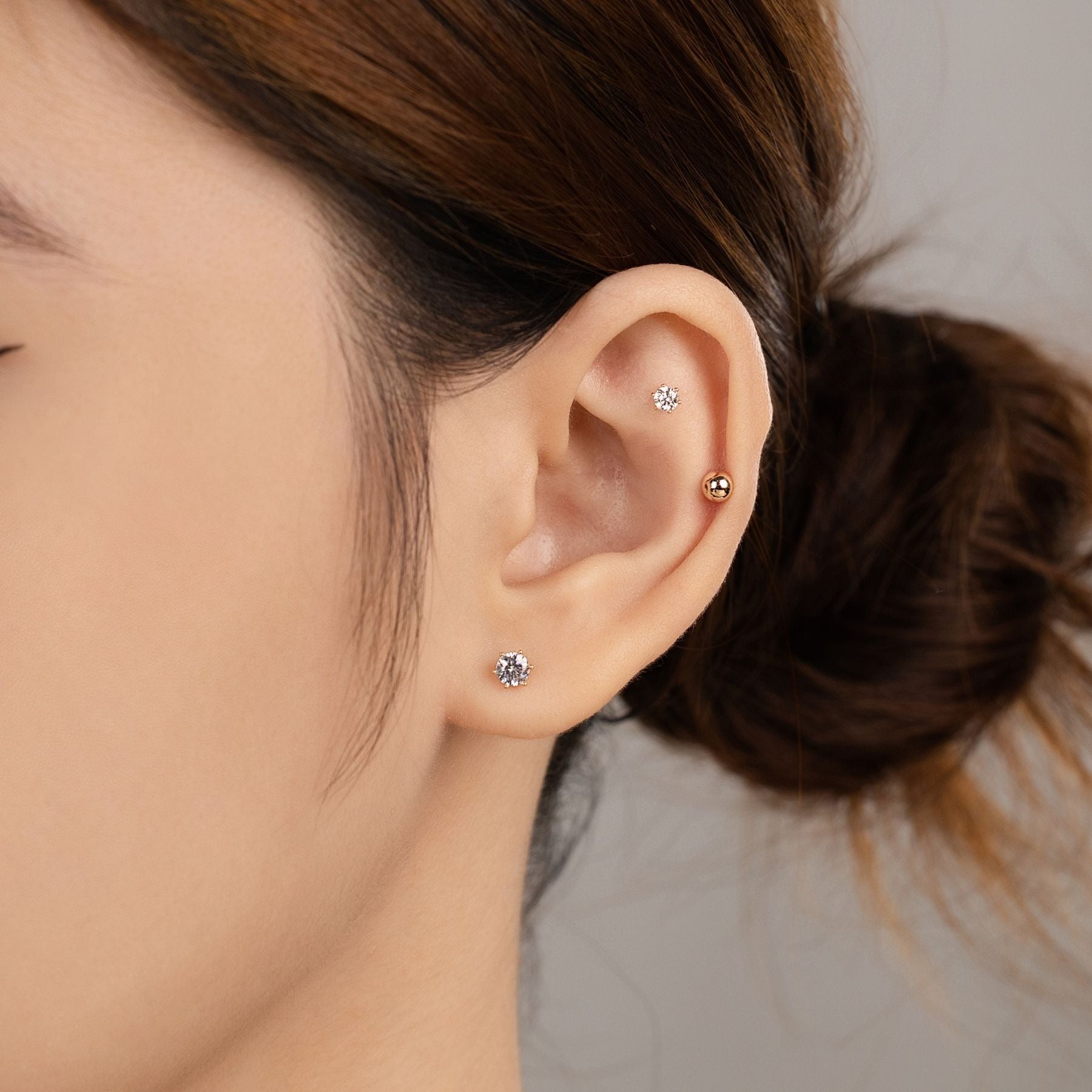 14K (58.5%) SOLID GOLD 6 PRONG PIERCING