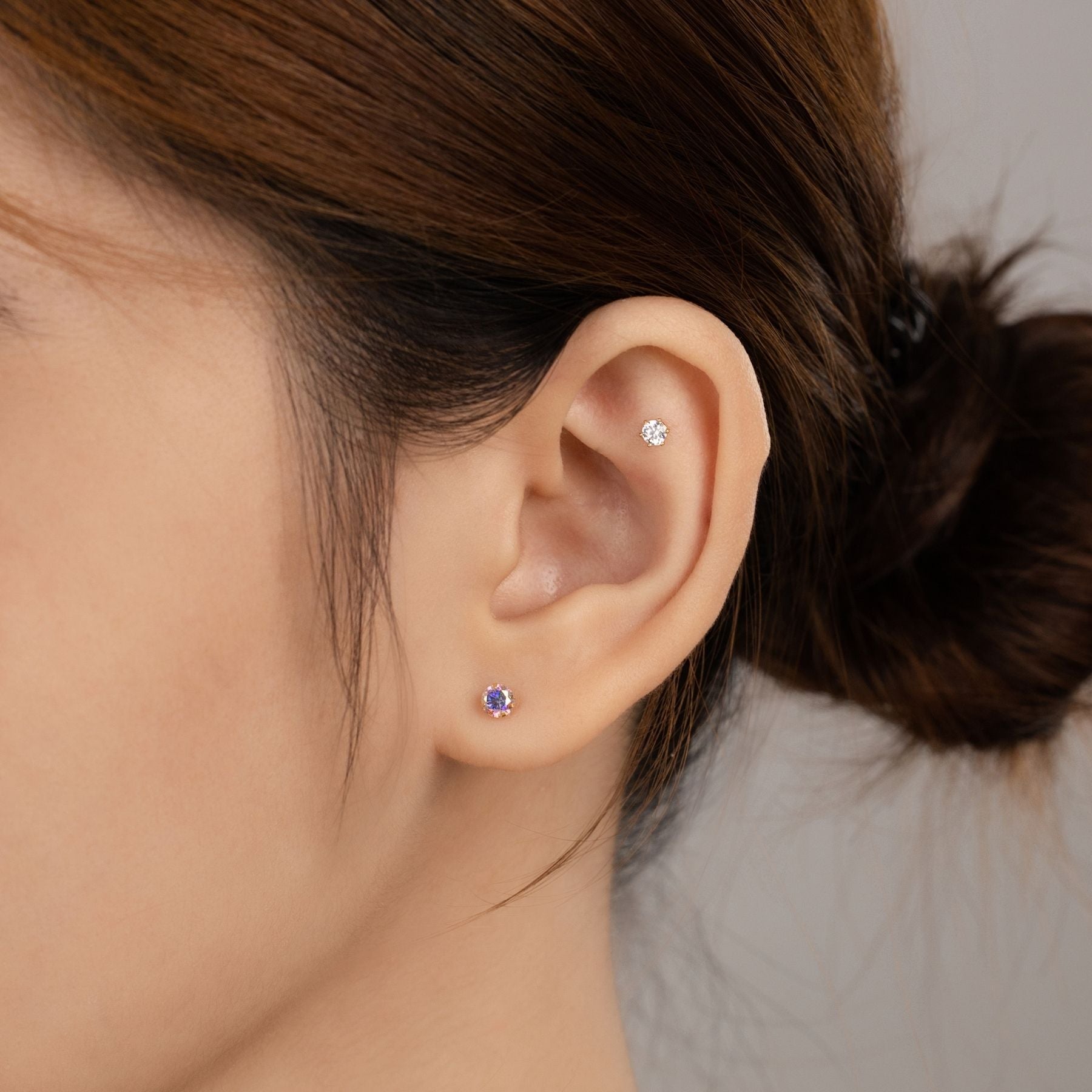 14K (58.5%) SOLID GOLD 6 PRONG PIERCING