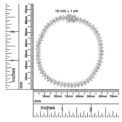 14K White Gold 5 1/2 Cttw Round Diamond 2-Prong Tennis Bracelet 7” (H-I, SI2-I1)