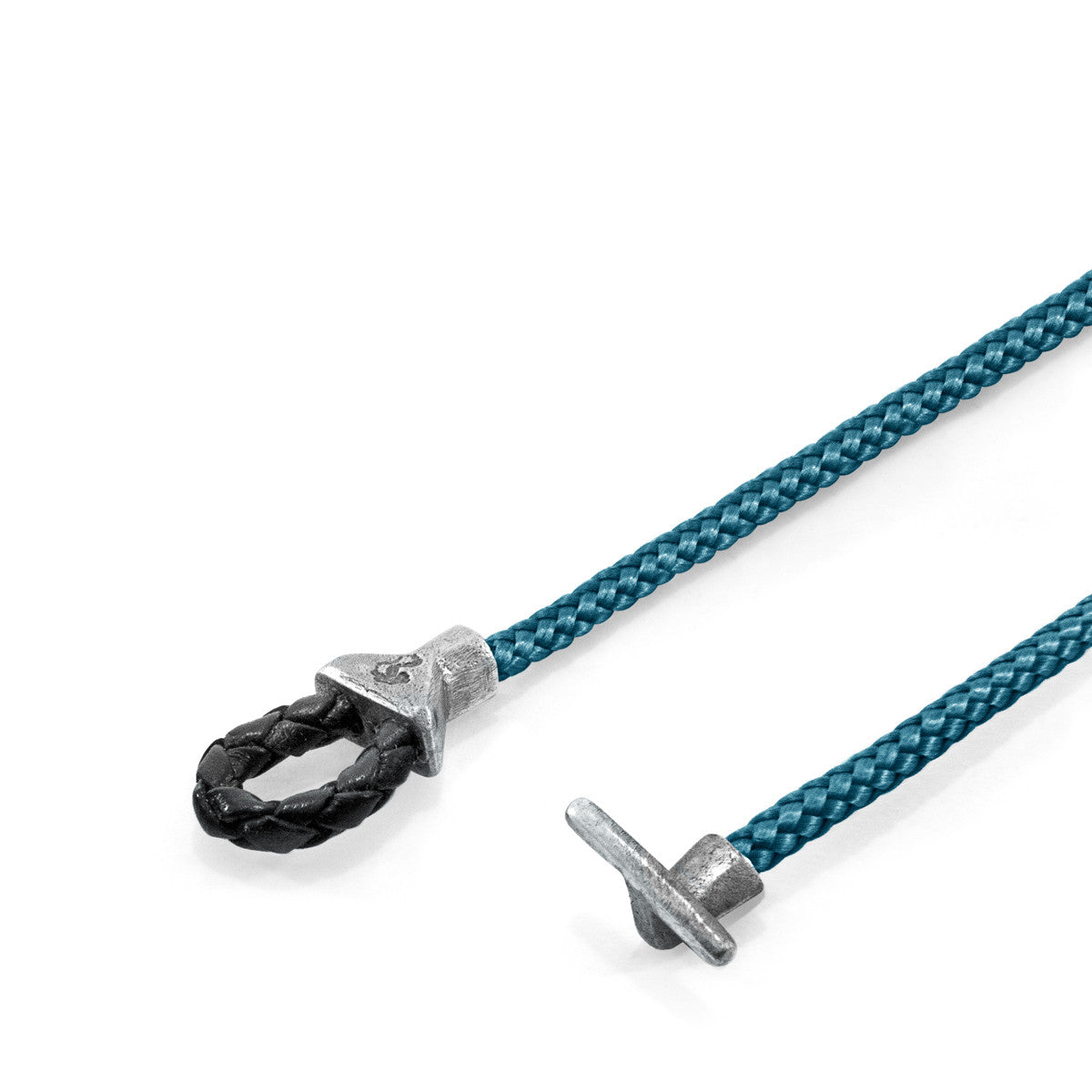 Ocean Blue Cullen Bracelet – Sterling Silver & Nautical Rope Design