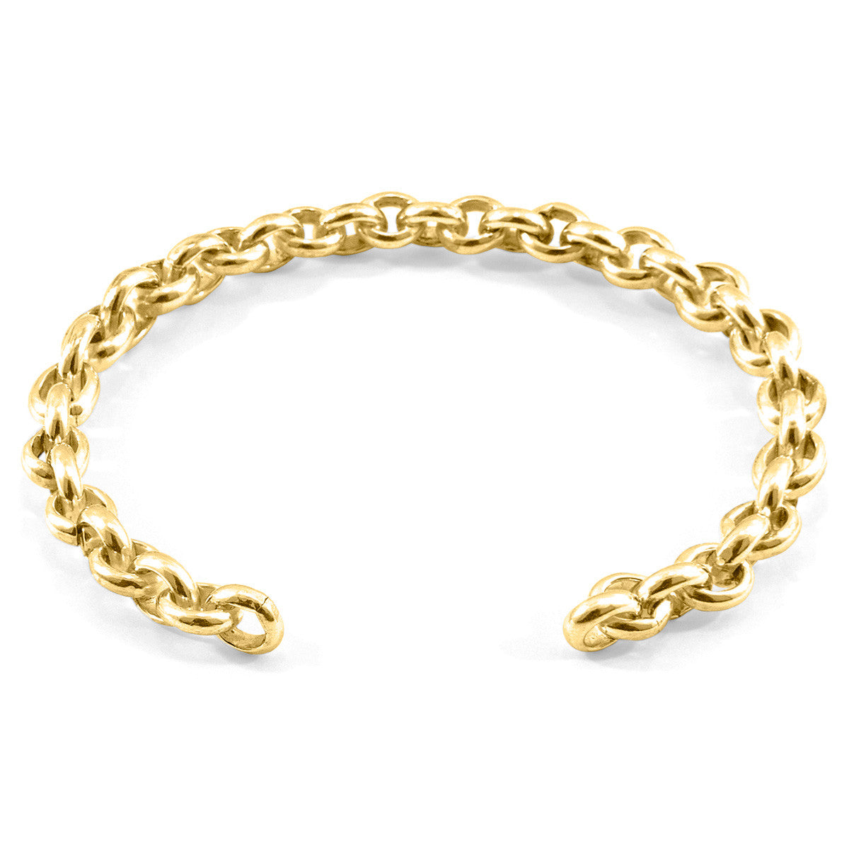 Spinnaker Sail  Yellow Gold Chain Bangle - Luxury Jewelry