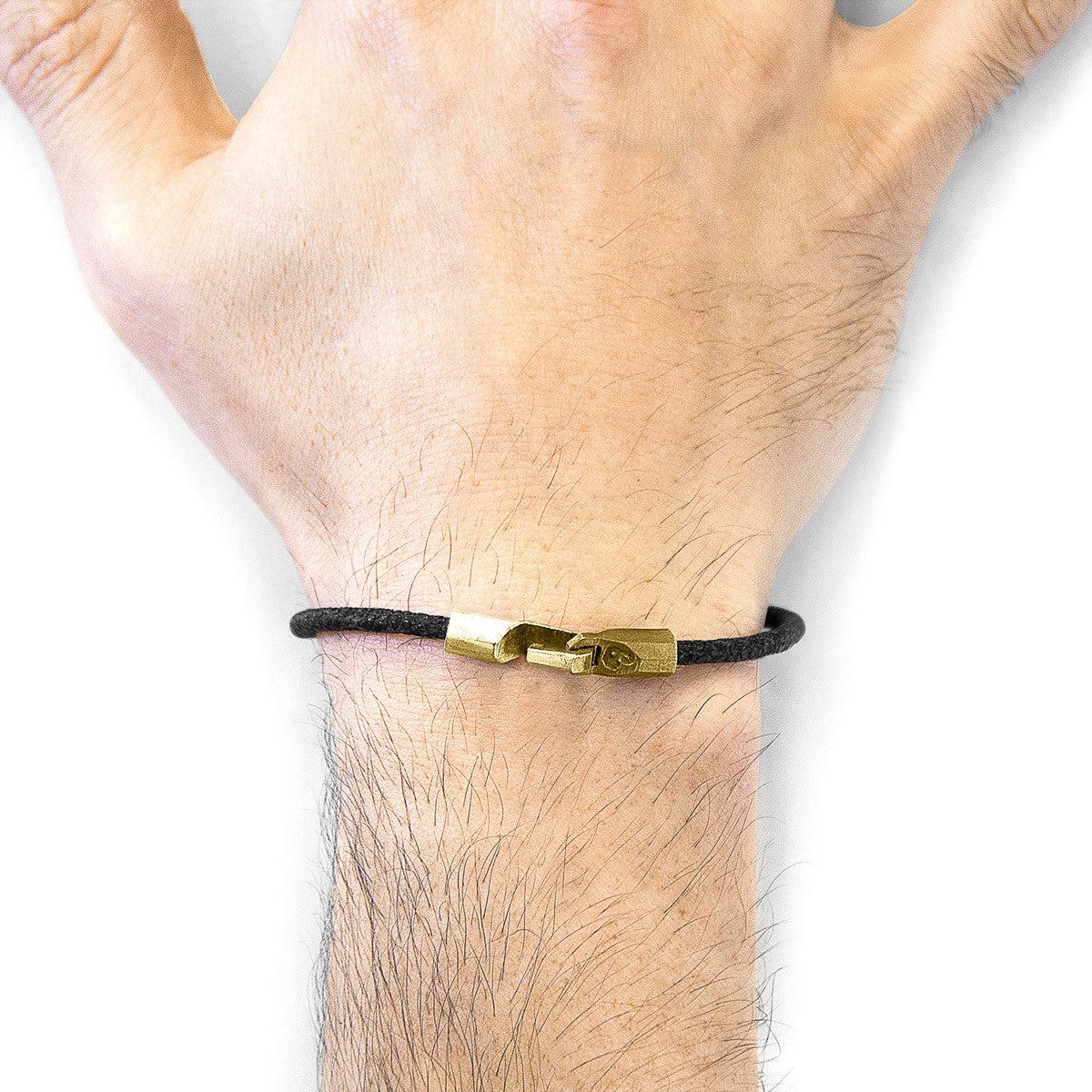 Raven Black Talbot 9ct Yellow Gold and Stingray Leather Bracelet