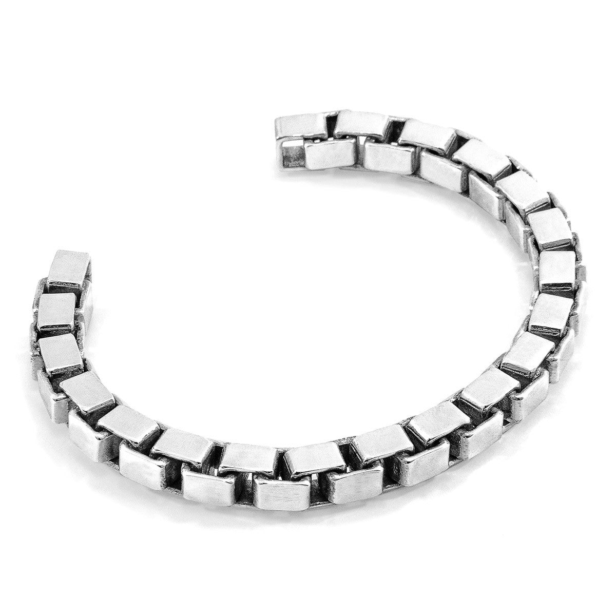 Lateen Sail Silver Chain Bangle – Nautical-Inspired Sterling Silver Design